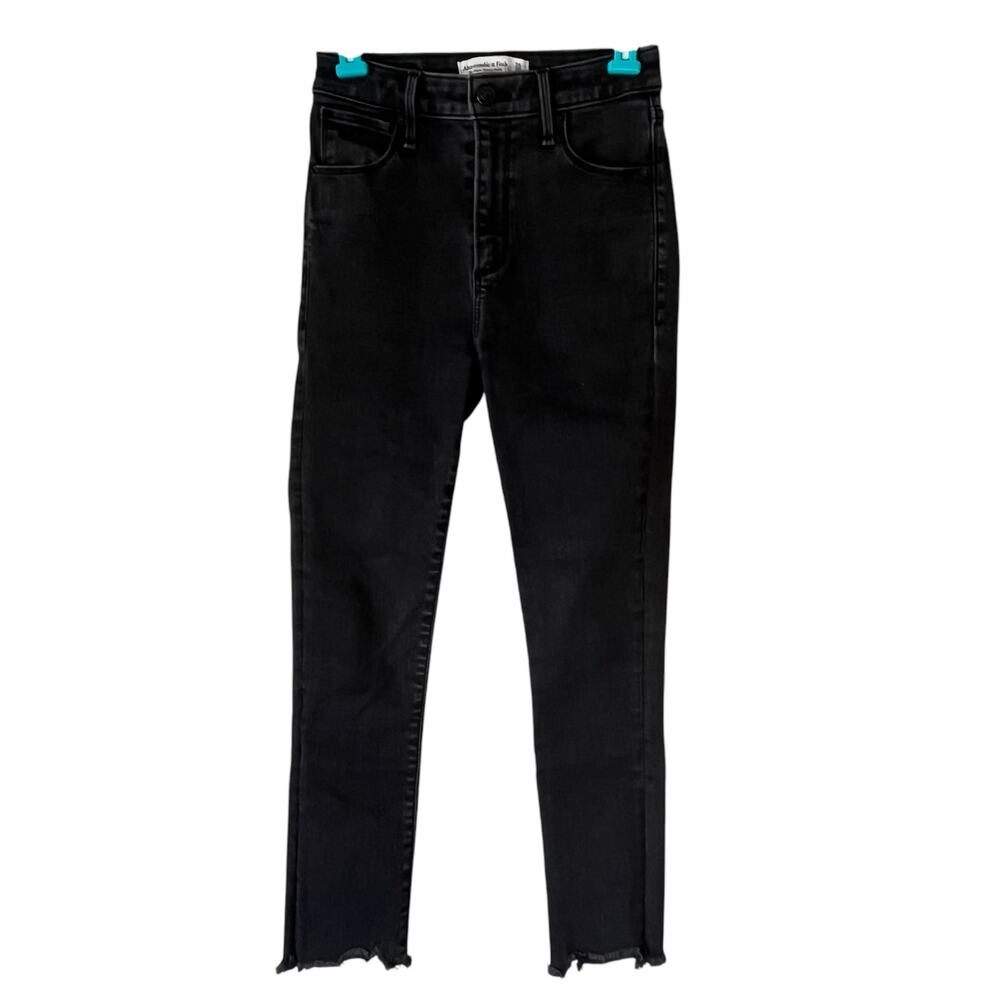 Abercrombie and Fitch Black Super Skinny Ankle High Rise Jean Size 24 / 00S